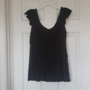 Black frilly tank